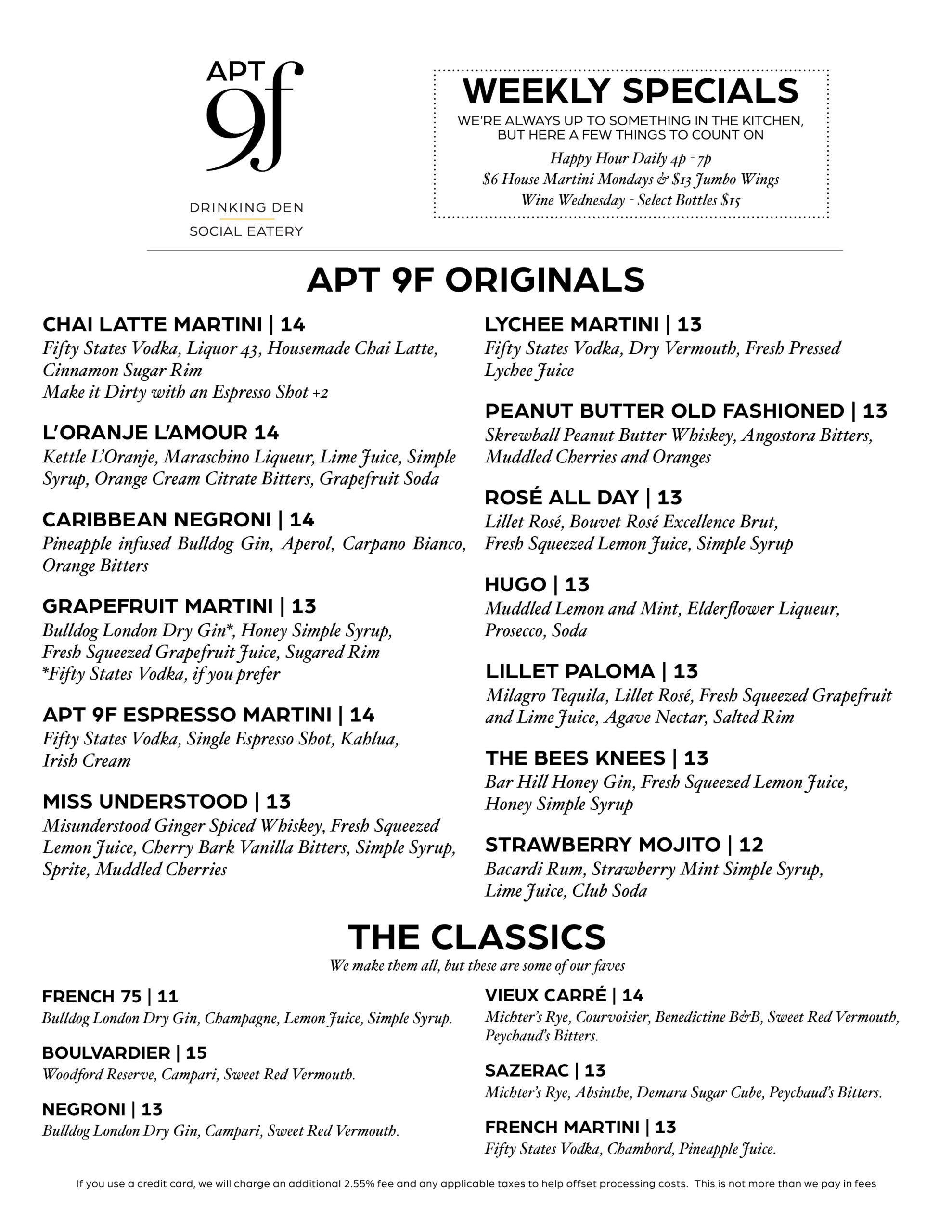 Apt 9F Wilton Manors Cocktails